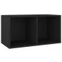 Caja para discos de vinilo madera contrachapada negro71x34x36cm de vidaXL, Almacenamiento para CD y DVD - Ref: Foro24-800118,...