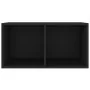 Caja para discos de vinilo madera contrachapada negro71x34x36cm de vidaXL, Almacenamiento para CD y DVD - Ref: Foro24-800118,...