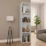 Estantería de libros contrachapada blanco brillo 36x30x143cm de vidaXL, Librerías y estanterías - Ref: Foro24-800150, Precio:...