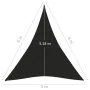 Toldo de vela HDPE negro 160 g/m² 5x6x6 m de vidaXL, Sombrillas - Ref: Foro24-311758, Precio: 27,32 €, Descuento: %