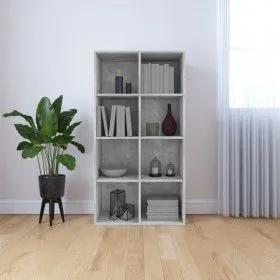 Estantería/Aparador madera contrachapada gris 66x30x130 cm de vidaXL, Librerías y estanterías - Ref: Foro24-800157, Precio: 7...