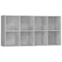 Estantería/Aparador madera contrachapada gris 66x30x130 cm de vidaXL, Librerías y estanterías - Ref: Foro24-800157, Precio: 7...