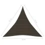 Toldo de vela marrón HDPE 160 g/m² 4,5x4,5x4,5 m de vidaXL, Sombrillas - Ref: Foro24-311810, Precio: 21,77 €, Descuento: %