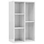 Estantería/Aparador contrachapada blanco brillo 50x25x80 cm de vidaXL, Librerías y estanterías - Ref: Foro24-800168, Precio: ...