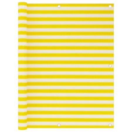 Toldo para balcón HDPE amarillo y blanco 120x600 cm de vidaXL, Sombrillas - Ref: Foro24-310883, Precio: 17,24 €, Descuento: %