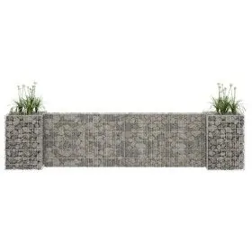 H-shaped gabion planter steel wire 260x40x60 cm by vidaXL, Pots and planters - Ref: Foro24-145659, Price: 57,57 €, Discount: %