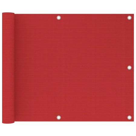 Toldo para balcón HDPE rojo 75x500 cm de vidaXL, Sombrillas - Ref: Foro24-311006, Precio: 11,48 €, Descuento: %