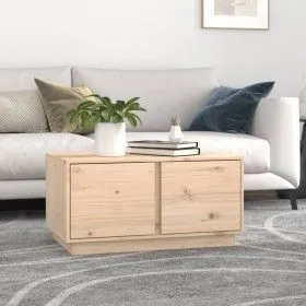 Solid pine wood coffee table 80x50x40 cm by vidaXL, Coffee table - Ref: Foro24-814419, Price: 64,46 €, Discount: %