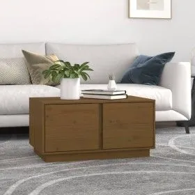 Mesa de centro madera maciza de pino marrón miel 80x50x40 cm de vidaXL, Mesas de centro - Ref: Foro24-814422, Precio: 68,35 €...