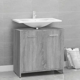 Armario de baño madera contrachapada gris Sonoma 60x33x60 cm de vidaXL, Muebles de baño - Ref: Foro24-815526, Precio: 47,26 €...