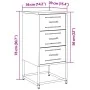 Mesita de noche acero amarillo mostaza 36x39x78 cm by , Nightstands - Ref: Foro24-846584, Price: 76,99 €, Discount: %