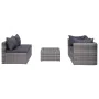 Set de muebles de jardín 9 pzas y cojines ratán sintético gris de vidaXL, Conjuntos de jardín - Ref: Foro24-3059495, Precio: ...
