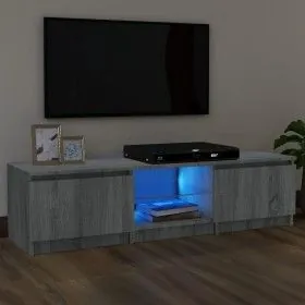 Mueble para TV con luces LED gris Sonoma 140x40x35,5 cm de vidaXL, Muebles TV - Ref: Foro24-822682, Precio: 96,12 €, Descuent...