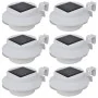 Foco solar blanco para vallas de jardín, 6 unidades de vidaXL, Iluminación de exterior - Ref: Foro24-41181, Precio: 45,15 €, ...