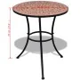 Mesa de bistro de mosaico terracota 60 cm de vidaXL, Mesas de jardín - Ref: Foro24-41528, Precio: 96,16 €, Descuento: %