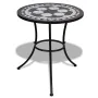 Mesa de bistro terraza mosaico negro y blanco 60 cm de vidaXL, Mesas de jardín - Ref: Foro24-41532, Precio: 95,31 €, Descuent...