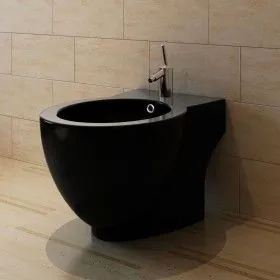 Round ceramic bidet, black by vidaXL, Bidets - Ref: Foro24-140666, Price: 165,83 €, Discount: %