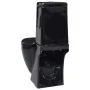 Round ceramic WC toilet with black cistern by vidaXL, Bathrooms - Ref: Foro24-141136, Price: 263,77 €, Discount: %