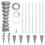Valla metálica con estacas postes acero galvanizado 15x0,8 m de vidaXL, Paneles de vallas - Ref: Foro24-141502, Precio: 160,7...