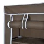 Zapatero de tela con cubierta marrón 57x29x162 cm de vidaXL, Zapateros y organizadores de calzado - Ref: Foro24-240492, Preci...