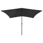 Sombrilla con LED y poste de acero negro 2x3 m de vidaXL, Sombrillas - Ref: Foro24-313792, Precio: 66,13 €, Descuento: %