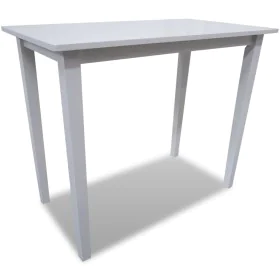 Mesa alta de madera blanca de vidaXL, Mesas de cocina y de comedor - Ref: Foro24-241701, Precio: 114,82 €, Descuento: %
