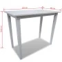 Mesa alta de madera blanca de vidaXL, Mesas de cocina y de comedor - Ref: Foro24-241701, Precio: 114,82 €, Descuento: %
