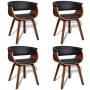 Esszimmerstühle 4 Stück gebogenes Holz und Kunstleder von vidaXL, Essstühle - Ref: Foro24-270547, Preis: 686,46 €, Rabatt: %