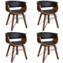Sillas de comedor 4 unidades madera curvada y cuero artificial de vidaXL, Sillas de comedor - Ref: Foro24-270547, Precio: 686...