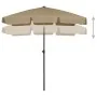 Sombrilla de playa taupe 180x120 cm de vidaXL, Sombrillas - Ref: Foro24-314722, Precio: 42,45 €, Descuento: %