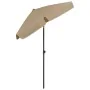 Sombrilla de playa taupe 180x120 cm de vidaXL, Sombrillas - Ref: Foro24-314722, Precio: 42,45 €, Descuento: %