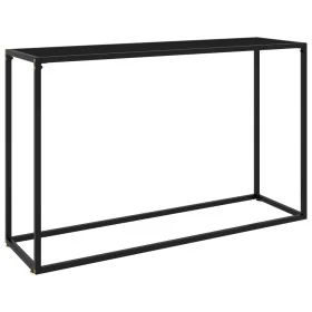 Schwarzer Konsolentisch aus gehärtetem Glas, 120 x 35 x 75 cm von vidaXL, Seitentische - Ref: Foro24-322816, Preis: 79,85 €, ...