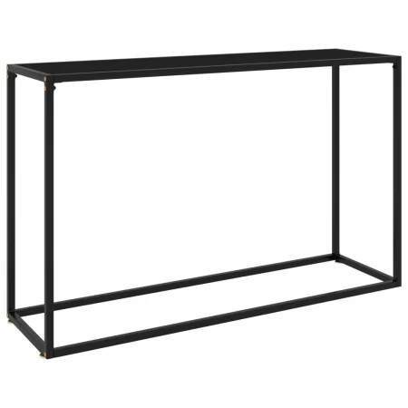 Black tempered glass console table 120x35x75 cm by vidaXL, Side tables - Ref: Foro24-322816, Price: 79,85 €, Discount: %