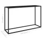 Black tempered glass console table 120x35x75 cm by vidaXL, Side tables - Ref: Foro24-322816, Price: 79,85 €, Discount: %