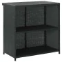 Set mesa y sillas de bar jardín 3 piezas ratán sintético negro de vidaXL, muebles para cocinas y comedores - Ref: Foro24-3134...