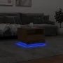 Mesa de centro con luces LED roble artesanal 50x49x40 cm de , Mesas de centro - Ref: Foro24-857709, Precio: 81,65 €, Descuent...