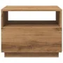 Mesa de centro con luces LED roble artesanal 50x49x40 cm de , Mesas de centro - Ref: Foro24-857709, Precio: 81,65 €, Descuent...