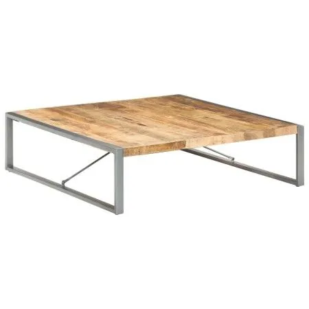 Mesa de centro madera de mango rugosa 140x140x40 cm de vidaXL, Mesas de centro - Ref: Foro24-321579, Precio: 318,34 €, Descue...