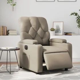Sillón reclinable eléctrico de cuero sintético color capuchino de , Sillones - Ref: Foro24-3204764, Precio: 249,19 €, Descuen...