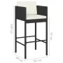 5-piece garden bar set and black synthetic rattan cushions by vidaXL, Garden sets - Ref: Foro24-3094775, Price: 394,01 €, Dis...