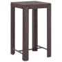 Set de bar de jardín 3 piezas y cojines ratán sintético marrón de vidaXL, Conjuntos de jardín - Ref: Foro24-3094777, Precio: ...