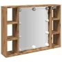 Mueble espejo y LED madera ingeniería roble artisan 76x15x55cm de , Armarios y almacenamiento - Ref: Foro24-857002, Precio: 6...