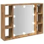 Mueble espejo y LED madera ingeniería roble artisan 76x15x55cm de , Armarios y almacenamiento - Ref: Foro24-857002, Precio: 6...