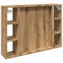 Mueble espejo y LED madera ingeniería roble artisan 76x15x55cm de , Armarios y almacenamiento - Ref: Foro24-857002, Precio: 6...