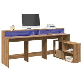 Escritorio con LED madera ingeniería artisian 200x104x91 cm von , Schreibtische - Ref: Foro24-3309473, Preis: 174,30 €, Rabat...