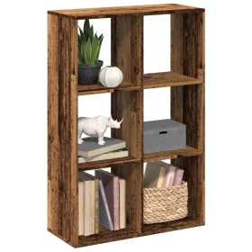 Librería divisora madera ingeniería envejecida 69,5x29x103,5 cm de , Librerías y estanterías - Ref: Foro24-858019, Precio: 55...