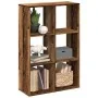 Librería divisora madera ingeniería envejecida 69,5x29x103,5 cm de , Librerías y estanterías - Ref: Foro24-858019, Precio: 55...