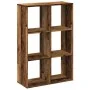 Librería divisora madera ingeniería envejecida 69,5x29x103,5 cm de , Librerías y estanterías - Ref: Foro24-858019, Precio: 55...