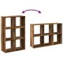 Librería divisora madera ingeniería envejecida 69,5x29x103,5 cm de , Librerías y estanterías - Ref: Foro24-858019, Precio: 55...