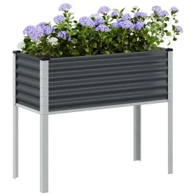 Jardinera de acero gris antracita 100x41x90 cm de , Maceteros y jardineras - Ref: Foro24-4008972, Precio: 47,64 €, Descuento: %